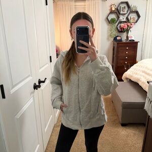 Abercrombie Gray Zip-Up Hoodie